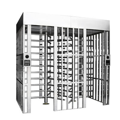 quality  One Full Height Fingerprint Security Entry Gate Turnstile Double Door Security Pedestrian Gate factory