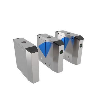 quality  High security RFID face recognition fingerprint access control flap turnstile barrier gate for gym and park factory