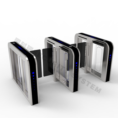 Factory price BR/QR code access control full automatic swing turnstile gate speed lane turnstile 1500x150x1000mm