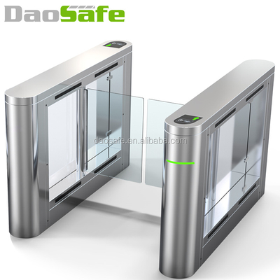 Waterproof 304 Stainless Steel Biometric Access Control Barrier Swing Turnstile Glass Door
