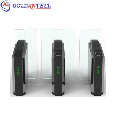 New Arrival 304 Stainless Steel Slim Electronic Full Height Speed ​​Gate Turnstile Optical Barrier With 1400m High Tempered Glass