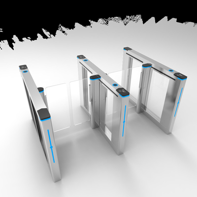 Slim SUS304 Airport Speed ​​Gate Motor Fast Speed ​​Brushless Swing Turnstile For Indoor