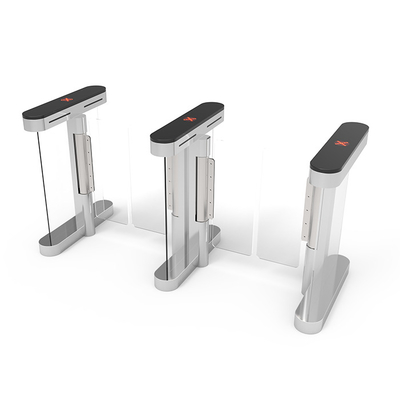 Small SUS304 Speed ​​Gate Face Recognition Office Door Brushless Motor Glass Turnstile For Lobby