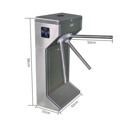 304 stainless steel RFID vertical tripod turnstile gate with sensor switch for security