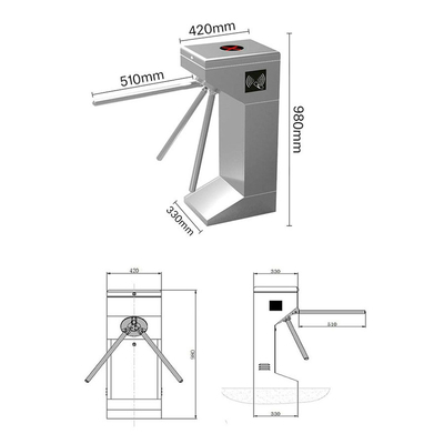 A Hot Sale Entrance Exit Door Card Swipe Access Control Machine Tripod Turnstile