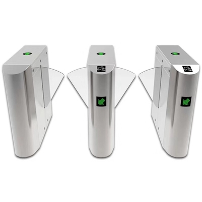 One Entry RFID 304 Stainless Steel Entrance Flap Barrier Turnstile Gate with Access Control System for Metro Station