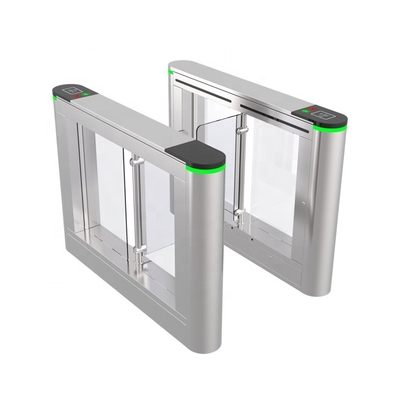 Biometric Fingerprint Turnstile QR Code Scanner Face Recognition Access Control RFID Card Glass Swing Barrier Gate