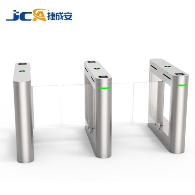 Biometric fingerprint turnstile QR code scanner face recognition access control RFID card glass swing barrier gate