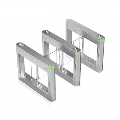 Full Automatic 304 Stainless Steel Office Security Turnstile Glass Door System Glass Door Turnstile