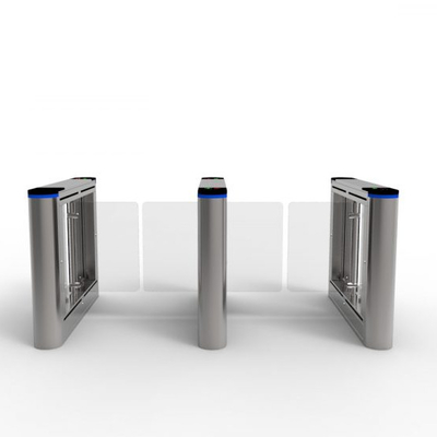 Full Automatic 304 Stainless Steel Handicap Access Metro Swing Turnstile Acrylic Glass Barrier Gate