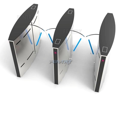 304 Stainless Steel ESD Entrance Systems Designer Turnstile Smart Waist Industrial Security Gate Flap Barrier