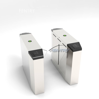 304 stainless steel flap turnstile with ticket system flap barrier gate used for office lobby entrance