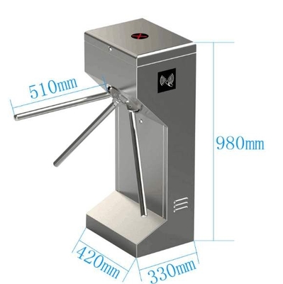 304 Stainless Steel Tripod Turnstile System Pedestrian Turnstile Gate Vertical Tripod Barrier Gate