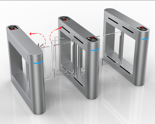 Indoor/Outdoor Automatic Access Control 304 Stainless Wide Lane Swing Barrier Turnstile Gate With RFID Card System